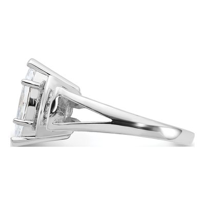 Sterling Silver CZ Marquise Engagement Ring – view 5