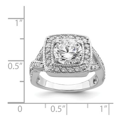 Sterling Silver CZ Round Fashion Ring – view 3
