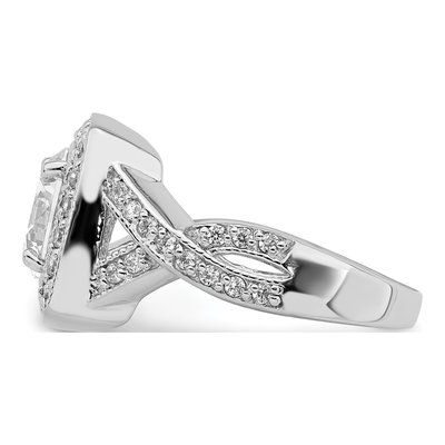Sterling Silver CZ Round Fashion Ring – view 4