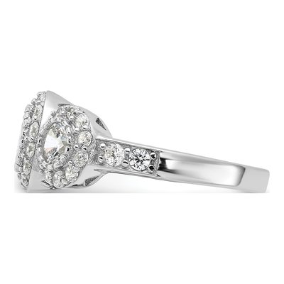Sterling Silver CZ 3-Stone Ring – view 5