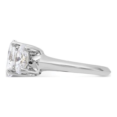 Sterling Silver CZ 3-Stone Engagement Ring – view 5