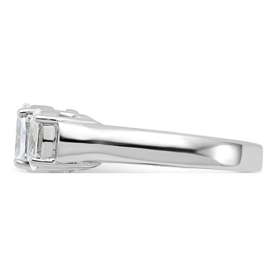 Sterling Silver CZ 3-Stone Engagement Ring – view 5