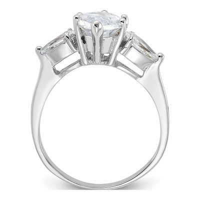 Sterling Silver CZ Marquise Ring – view 3