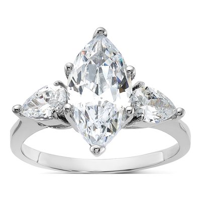 Sterling Silver CZ Marquise Ring