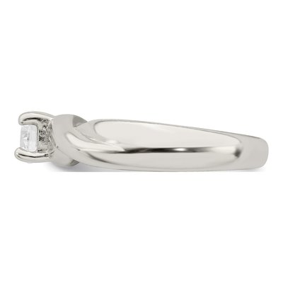 Sterling Silver CZ Engagement Ring – view 5