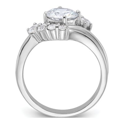 Sterling Silver CZ Wedding Ring Set – view 3