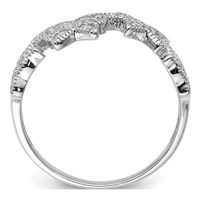 Sterling Silver CZ Butterfly Ring – view 3