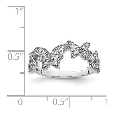 Sterling Silver CZ Butterfly Ring – view 4
