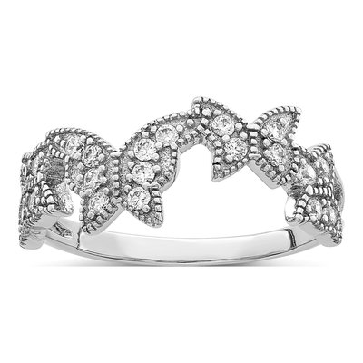Sterling Silver CZ Butterfly Ring