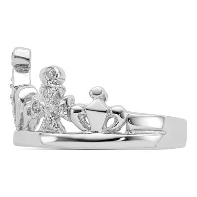 Sterling Silver CZ Crown Ring – view 5