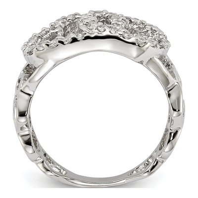 Sterling Silver CZ Heart Ring – view 2