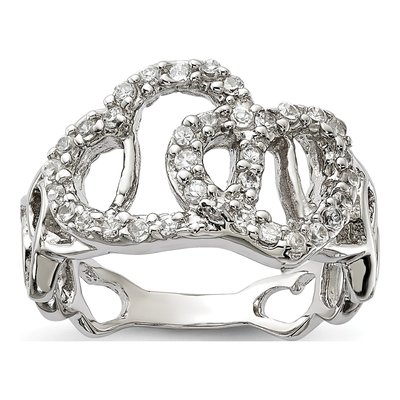 Sterling Silver CZ Heart Ring