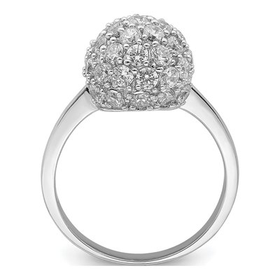 Sterling Silver CZ Cluster Ring – view 3