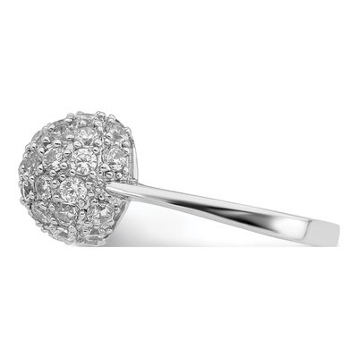 Sterling Silver CZ Cluster Ring – view 5