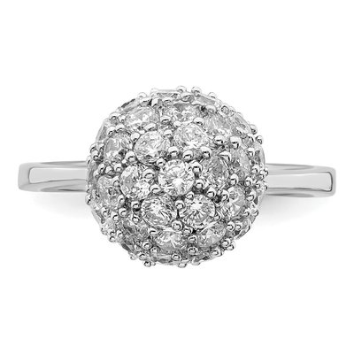 Sterling Silver CZ Cluster Ring – view 6