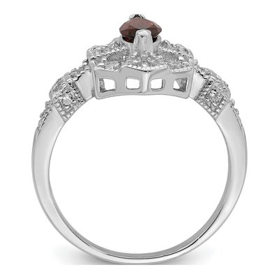 Sterling Silver CZ Marquise Ring – view 3