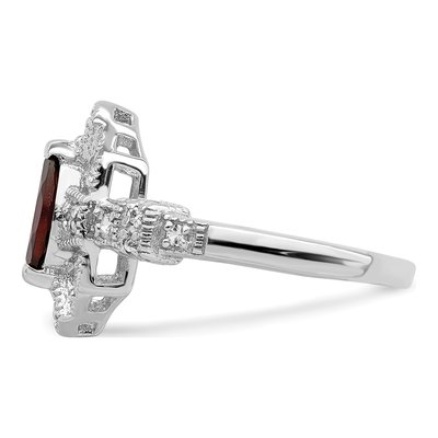 Sterling Silver CZ Marquise Ring – view 5