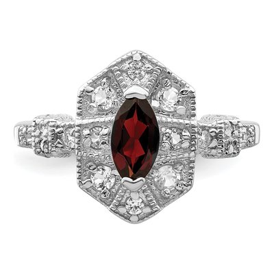Sterling Silver CZ Marquise Ring – view 6