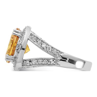 Sterling Silver CZ Statement Ring – view 4
