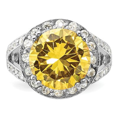 Sterling Silver CZ Statement Ring – view 5