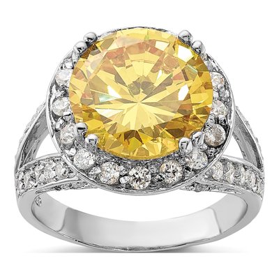 Sterling Silver CZ Statement Ring