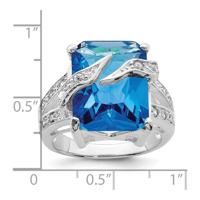 Sterling Silver CZ Clear Ring – view 3