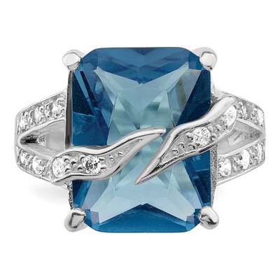 Sterling Silver CZ Clear Ring – view 5
