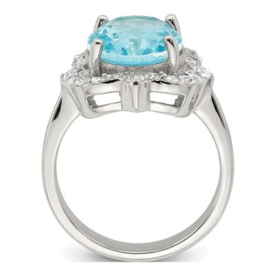 Sterling Silver CZ Clear Ring – view 3
