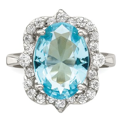 Sterling Silver CZ Clear Ring – view 6