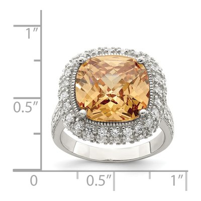 Sterling Silver CZ Clear Ring – view 3