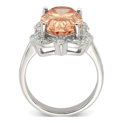 Sterling Silver CZ Clear Color Ring – view 3