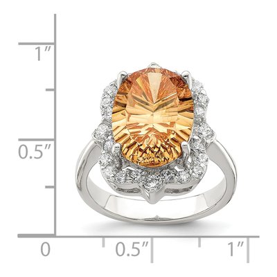 Sterling Silver CZ Clear Color Ring – view 4