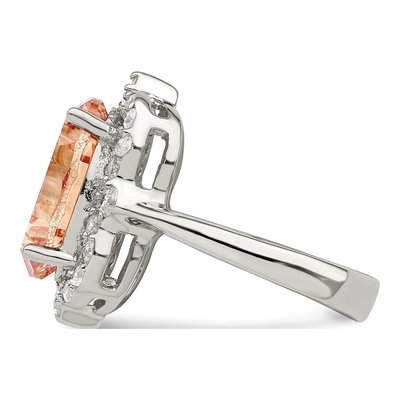 Sterling Silver CZ Clear Color Ring – view 5