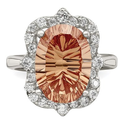 Sterling Silver CZ Clear Color Ring – view 6