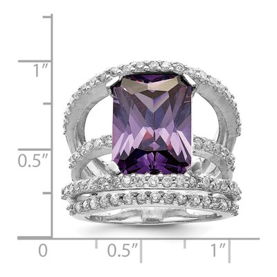 Sterling Silver CZ Clear Ring – view 4