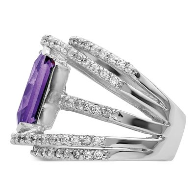 Sterling Silver CZ Clear Ring – view 5