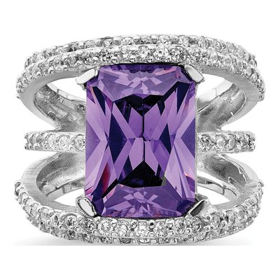 Sterling Silver CZ Clear Ring – view 6