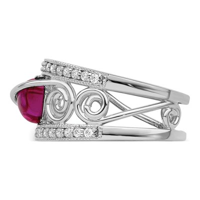 Sterling Silver CZ Heart Ring – view 4