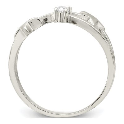Sterling Silver CZ Star Ring – view 3