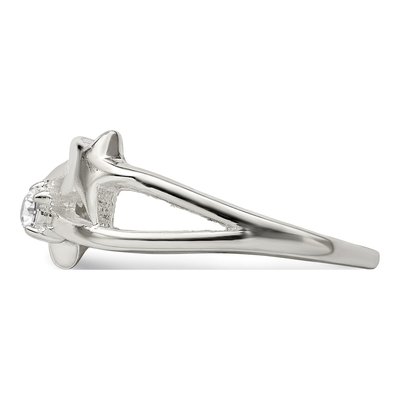 Sterling Silver CZ Star Ring – view 4