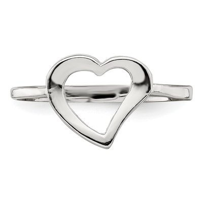 Sterling Silver Heart Ring – view 6