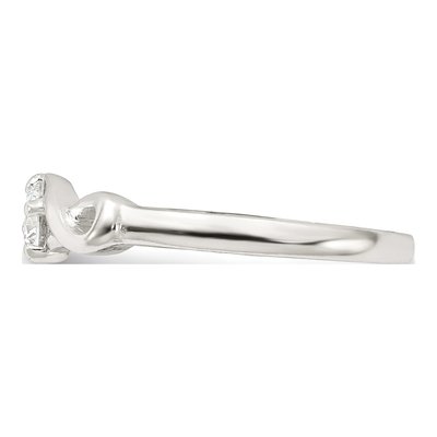 Sterling Silver CZ Round Ring – view 5