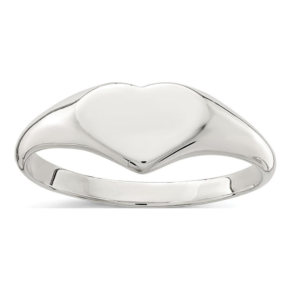 Sterling Silver Heart Signet Ring