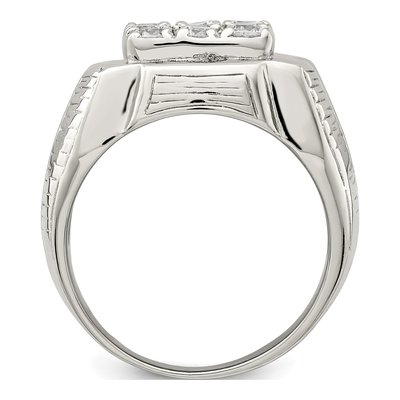 Men's Sterling Silver CZ Ring – view 3