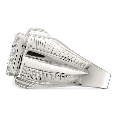 Men's Sterling Silver CZ Ring – view 4