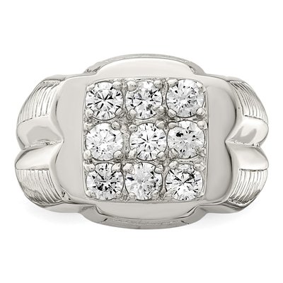 Men's Sterling Silver CZ Ring – view 5