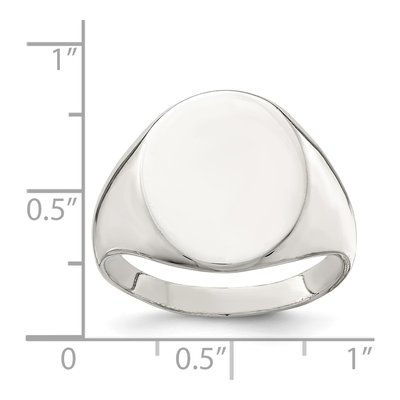 Men's Sterling Silver Signet Ring – view 5