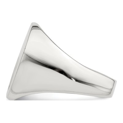 Men's Sterling Silver Open Back Signet Ring – view 4