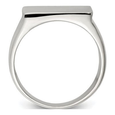 Men's Sterling Silver Signet Ring – view 3