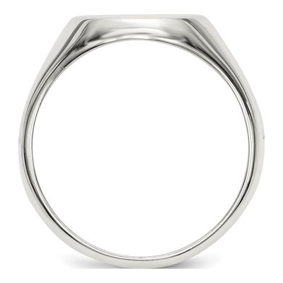 Men's Sterling Silver Signet Ring – view 3